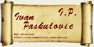 Ivan Paskulović vizit kartica